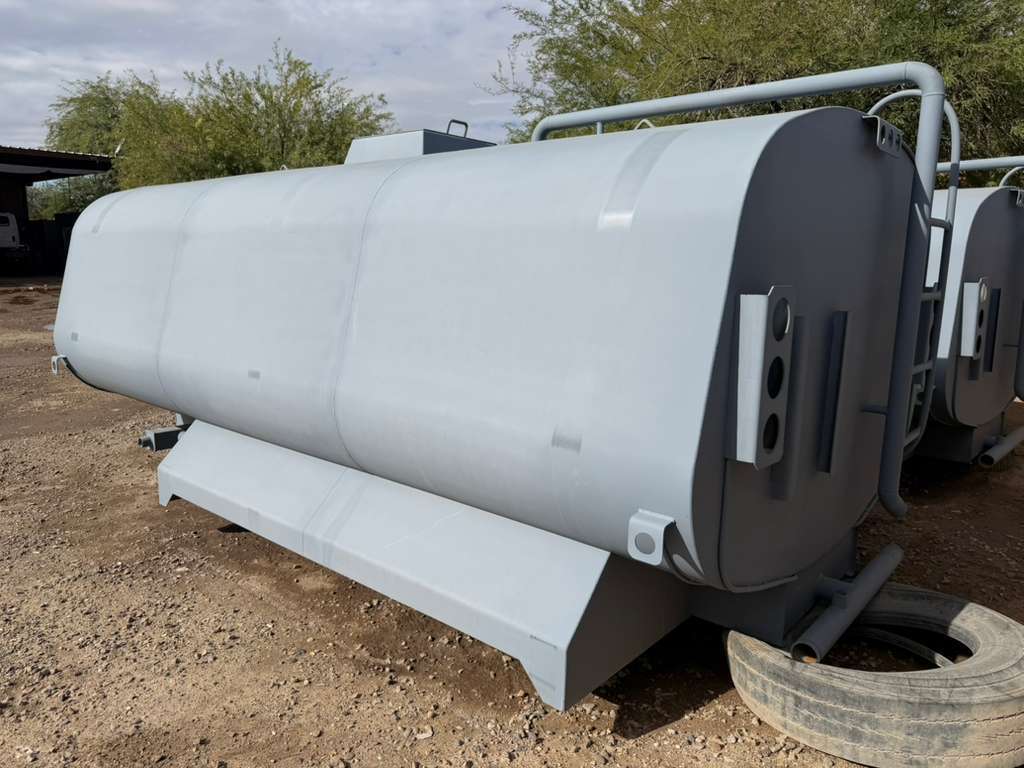 4,000-Gallon Steel Water-Truck Tank — Teardrop, 15ft × 8ft × 5.5ft