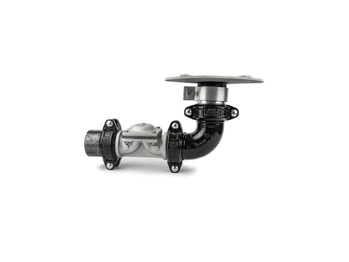 3" Inline Valve + Deflector Head Assembly — Tall